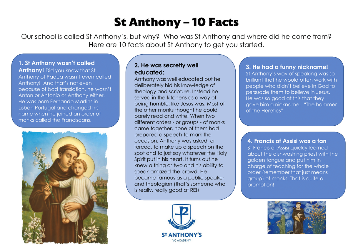St Anthony 10 Facts Nbe 1
